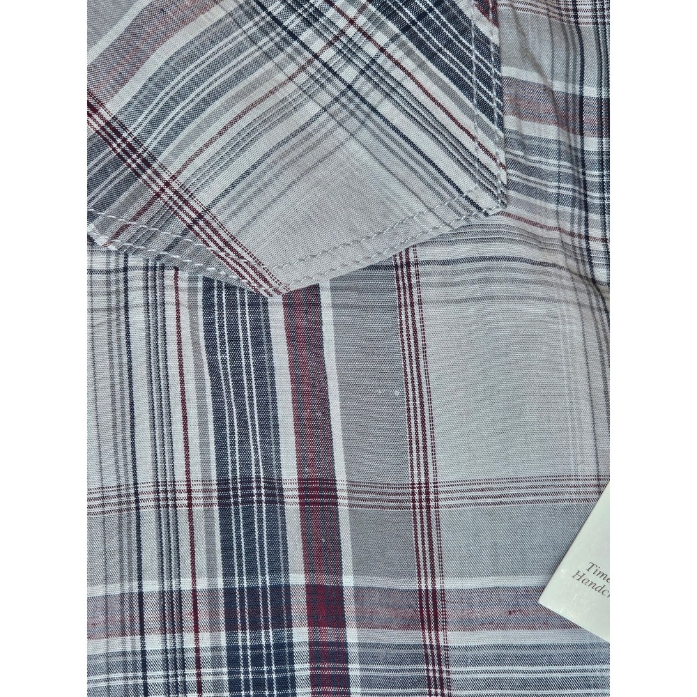Seven7 Mens Ash Grey‎ Plaid Button Down Shirt Long Sleeve Cotton Small SNS7834 - Picture 8 of 16